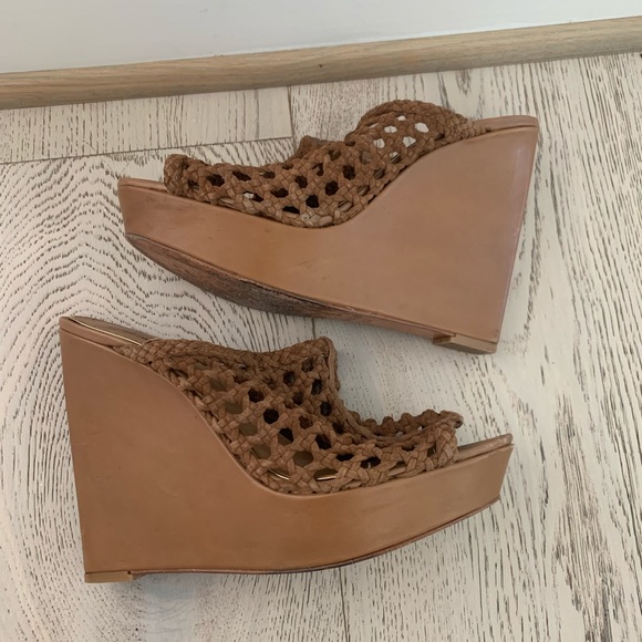Mark + James Brown Woven Wedges - Picture 3 of 6